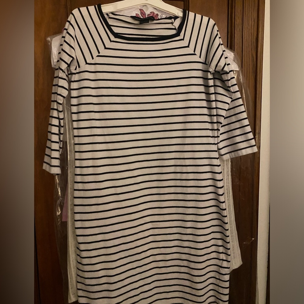 Womens French connection long sleeve striped dress size 4